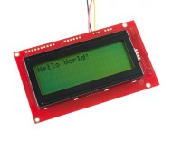 Serial Enabled 20x4 LCD - Black on Green 5V