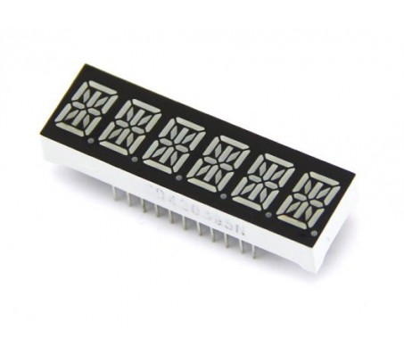 Six Alphanumeric 14 Segment LED - Red