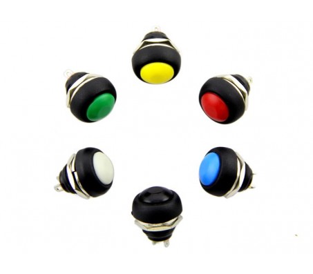 12mm Domed Push Button Pack