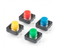 Multicolor Buttons - 4-pack
