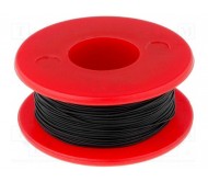 Wrapping Wire - AWG30 Solid Core - Black 50m
