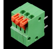 Spring Terminals - PCB Mount (3-Pin, right-angle)