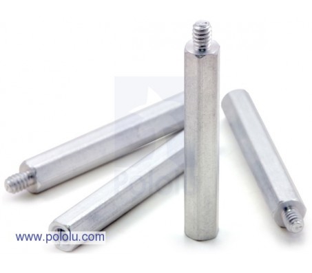 Aluminum Standoff: 1.25" Length, 4-40 Thread, M-F (4-Pack)