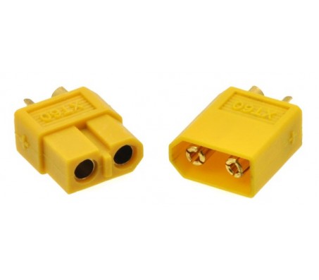 XT60 Connector Male-Female - Pair - Yellow