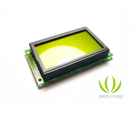 128x64 Parallel Graphic LCD (Blue and Yellow/Green)