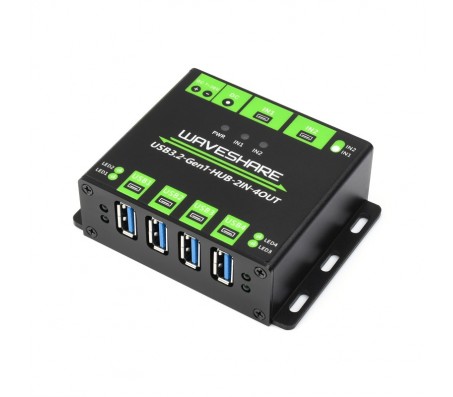 Industrial grade USB HUB, Extending 4x USB 3.2 Ports, Switchable dual hosts, Multi Protections